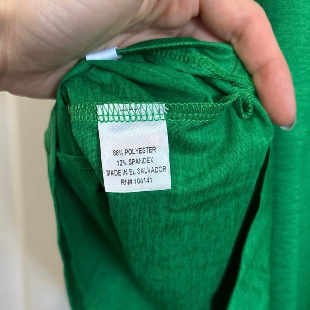 Lady Hagen NWT Vibrant Green Active Quick Dry UPF Open Neck Polo Large - Picture 4 of 6